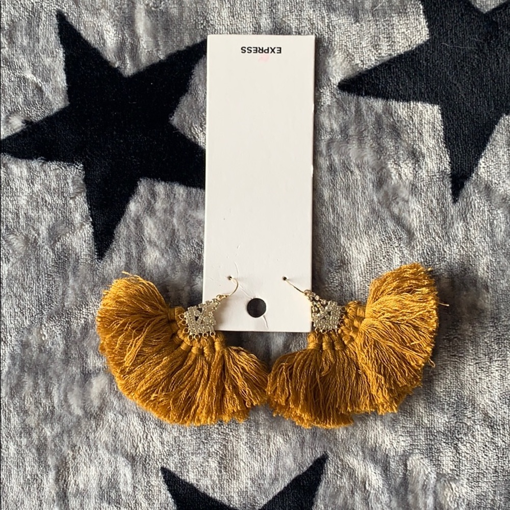 Gorgeous Mustard tassel earrings